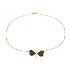 Collier Pendentif en or jaune et onyx - Castafiore