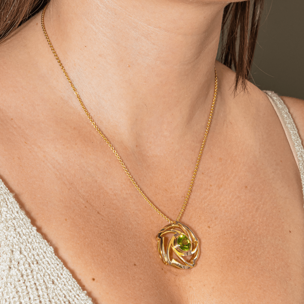 Collier Pendentif en or jaune et péridot - Castafiore