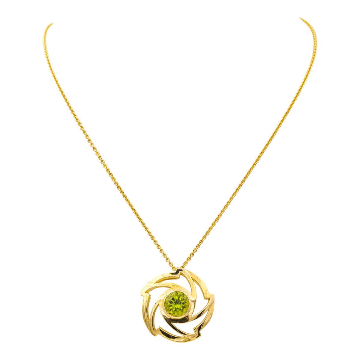 Collier Pendentif en or jaune et péridot - Castafiore