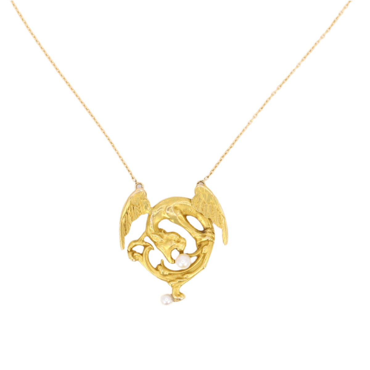 Collier Pendentif en or jaune et perle - Castafiore