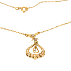 Collier Pendentif en or jaune et perles - Castafiore