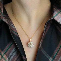 Collier Pendentif en or jaune et perles - Castafiore