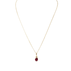 Collier Pendentif en or jaune et rubis - Castafiore