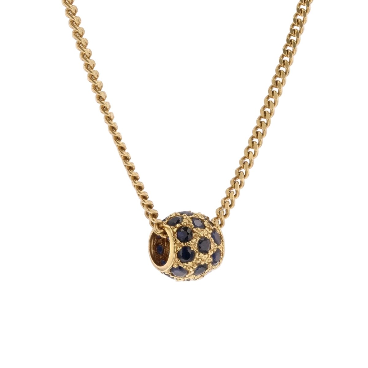 Collier Pendentif en or jaune et saphirs - Castafiore