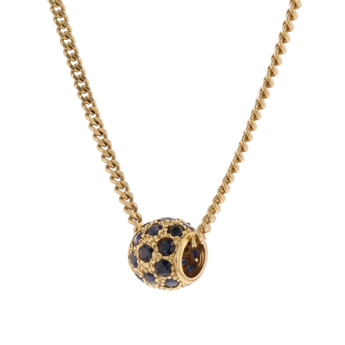 Collier Pendentif en or jaune et saphirs - Castafiore