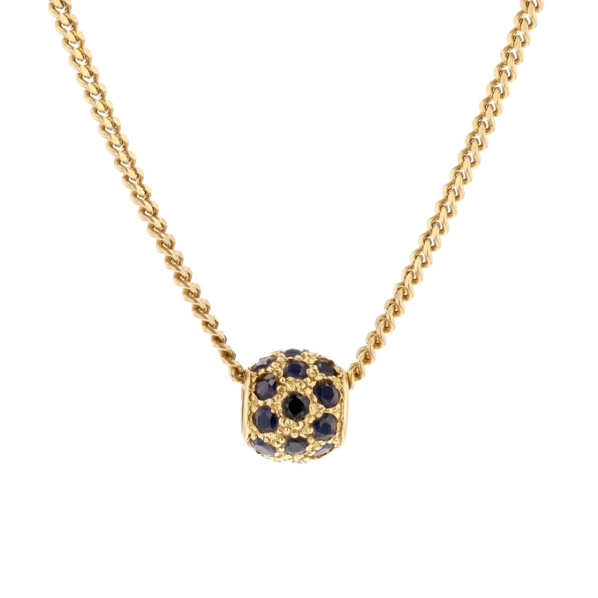 Collier Pendentif en or jaune et saphirs - Castafiore
