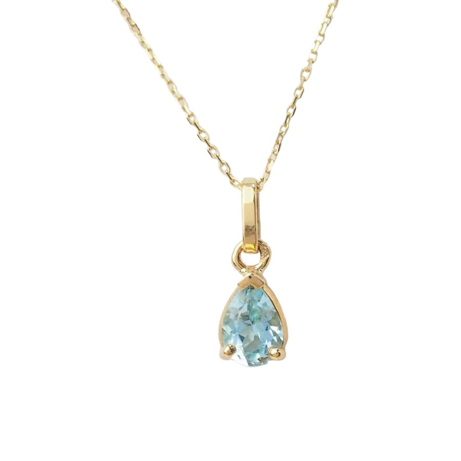 Collier Pendentif en or jaune et topaze - Castafiore