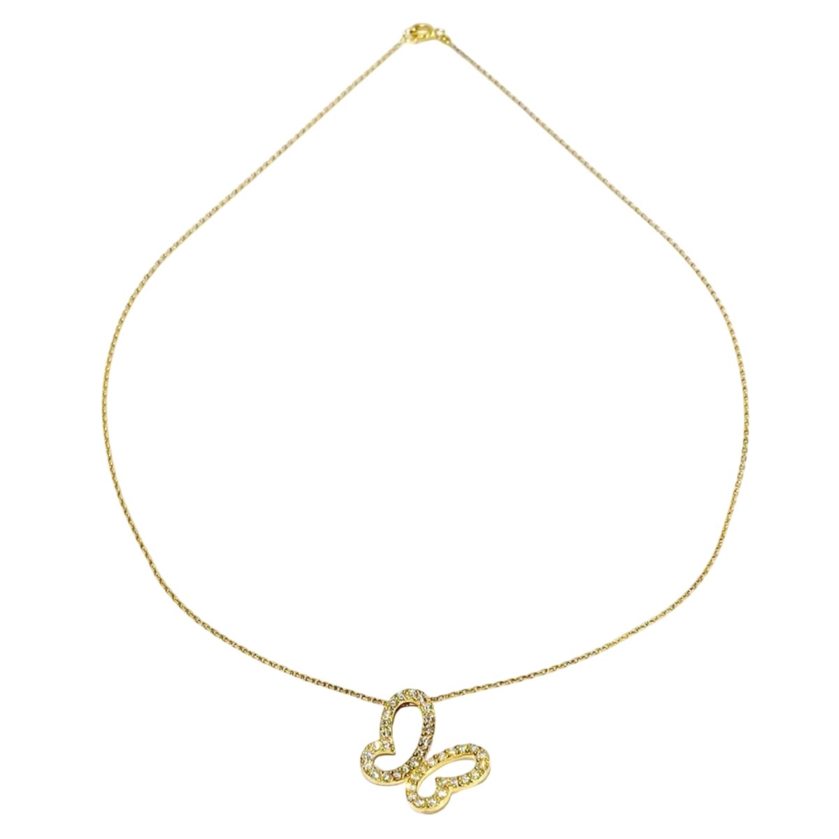 Collier Pendentif en or jaune et zircons - Castafiore