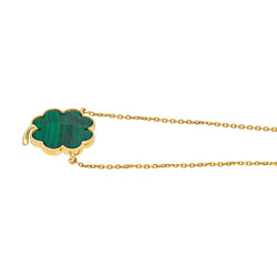 Collier Pendentif en or jaune, malachite et diamant - Castafiore