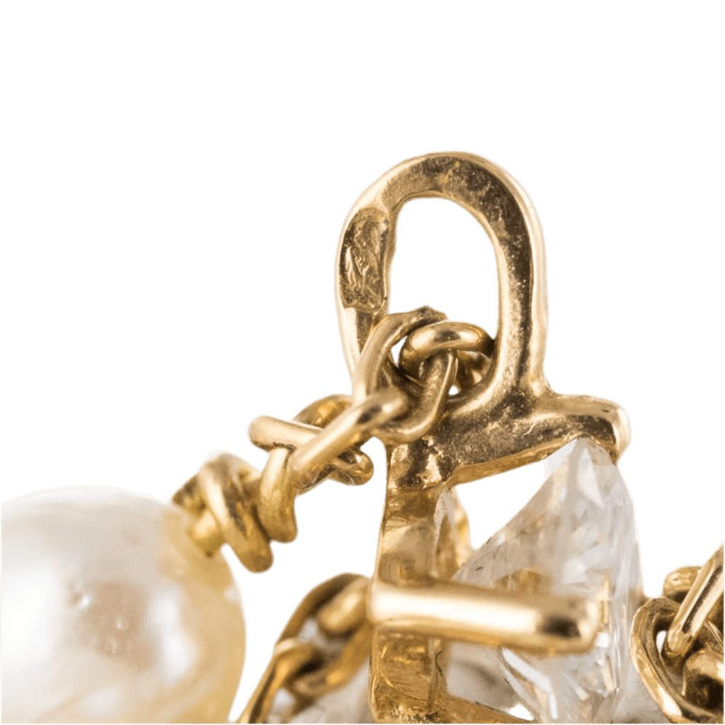 Collier Pendentif en or jaune, perle et diamant - Castafiore