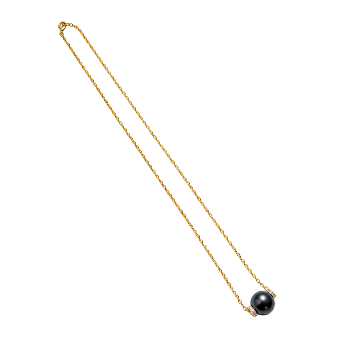 Collier Pendentif en or jaune, perle et diamants - Castafiore
