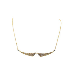 Collier Pendentif en or jaune, perle et diamants - Castafiore