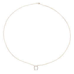 Collier Pendentif en or jaune, platine et diamants - Castafiore