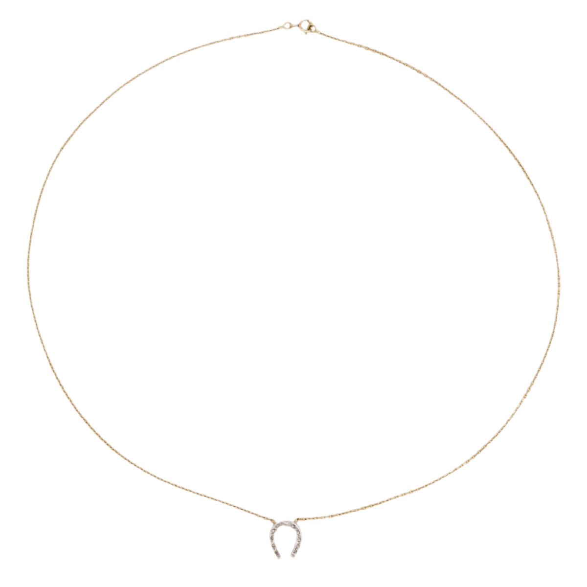 Collier Pendentif en or jaune, platine et diamants - Castafiore