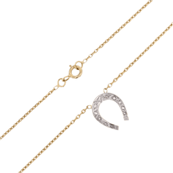 Collier Pendentif en or jaune, platine et diamants - Castafiore