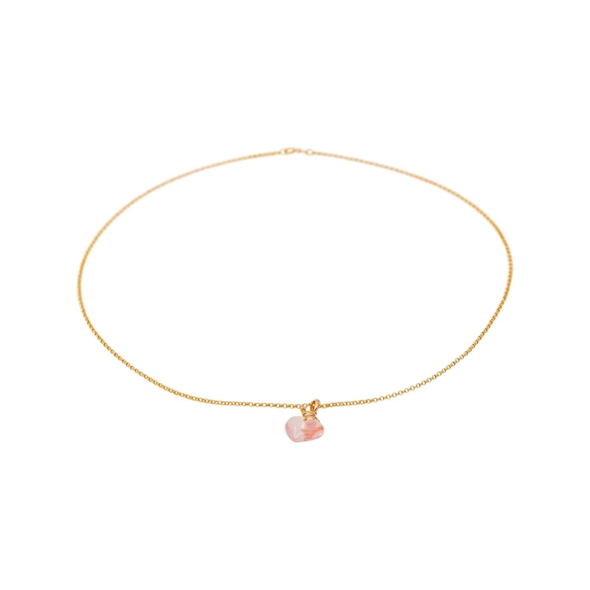 Collier Pendentif en or jaune, quartz et diamants - Castafiore