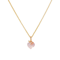 Collier Pendentif en or jaune, quartz et diamants - Castafiore