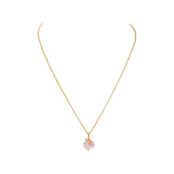 Collier Pendentif en or jaune, quartz et diamants - Castafiore