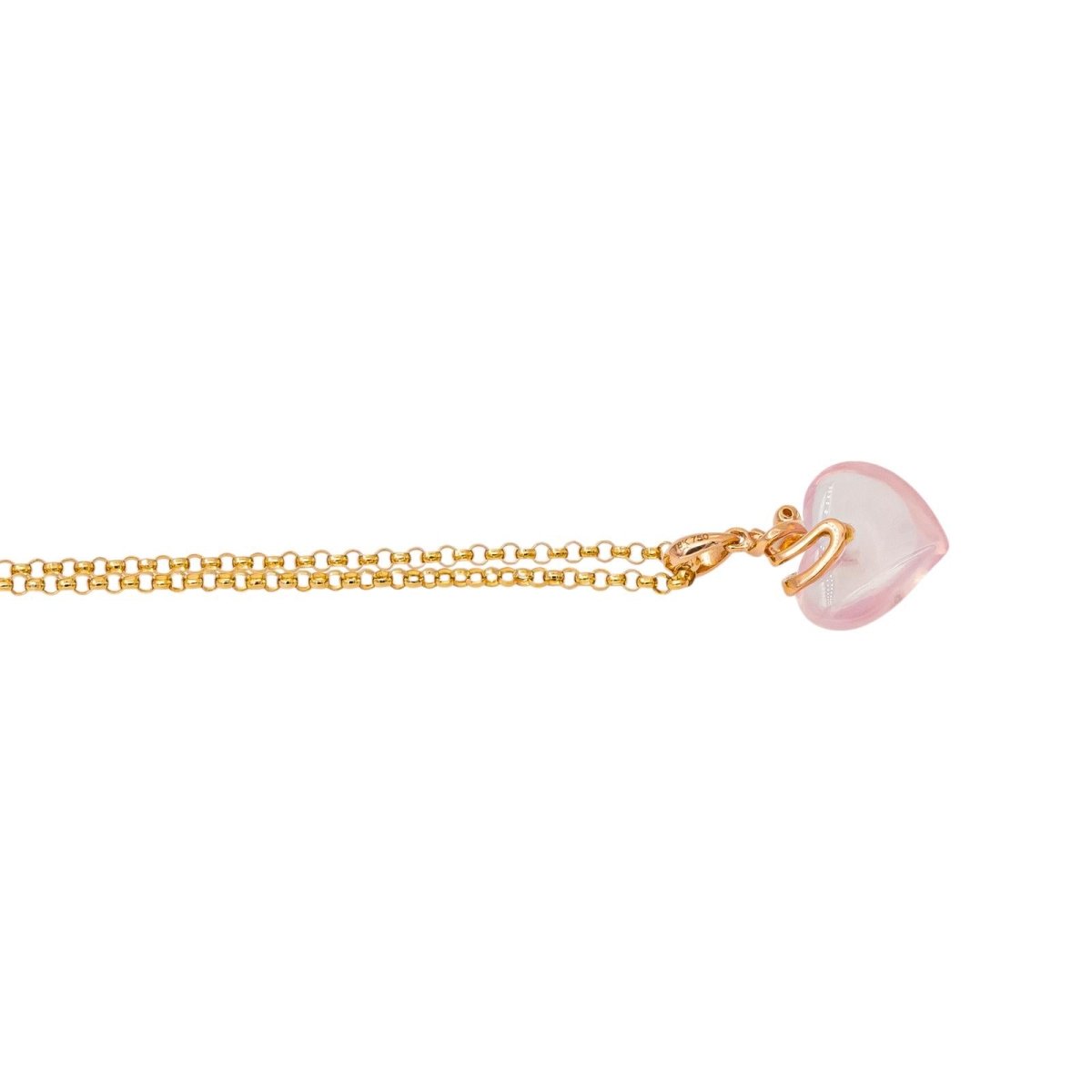 Collier Pendentif en or jaune, quartz et diamants - Castafiore