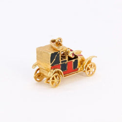 Collier Pendentif en or jaune, rubis et émail - Castafiore