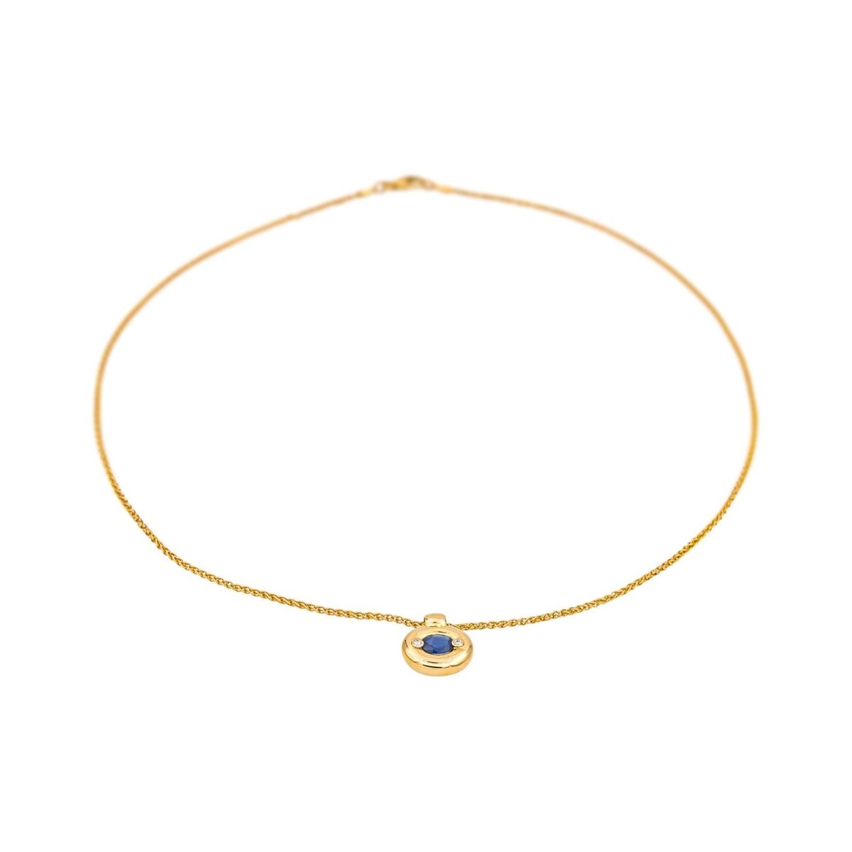 Necklace  Yellow gold Sapphire 