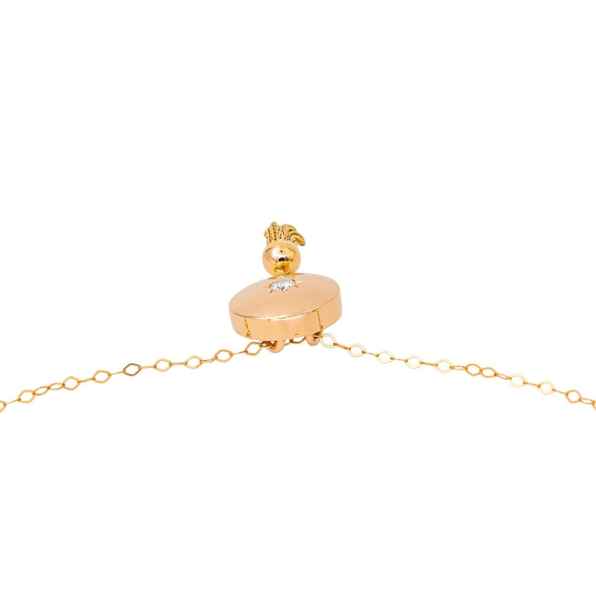 Collier Pendentif en or rose et diamant - Castafiore