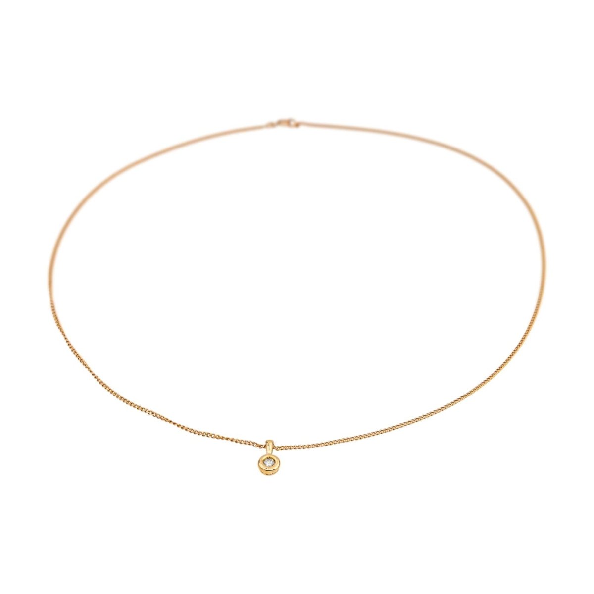 Collier Pendentif en or rose et diamant - Castafiore