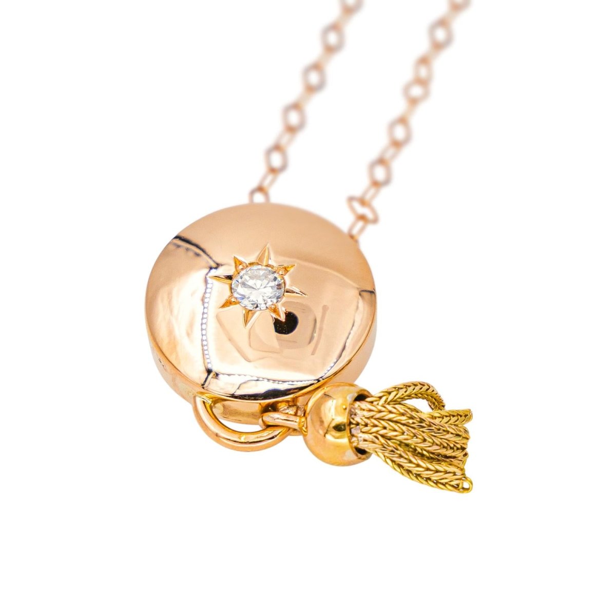 Collier Pendentif en or rose et diamant - Castafiore