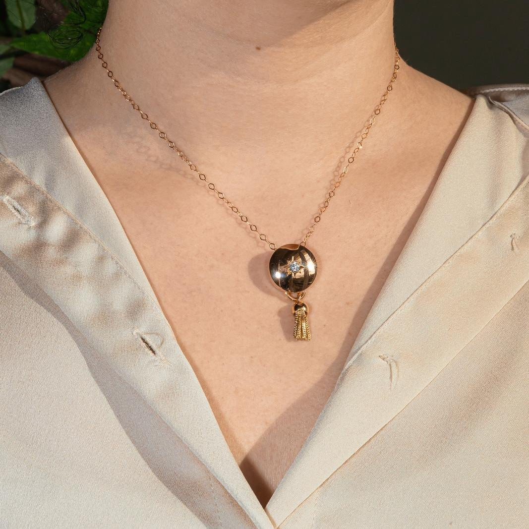 Collier Pendentif en or rose et diamant - Castafiore