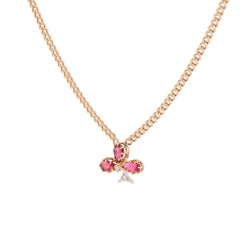 Collier Pendentif en or rose, perle, rubis et diamant - Castafiore