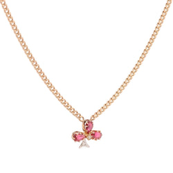 Collier Pendentif en or rose, perle, rubis et diamant - Castafiore