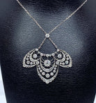 Collier pendentif en platine, diamants, époque 1900 - Castafiore