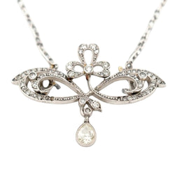 Collier Pendentif en platine et diamants - Castafiore