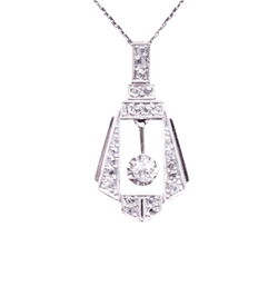 Collier Pendentif en platine et diamants - Castafiore