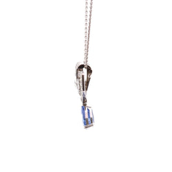 Collier Pendentif en platine, saphir, et diamants - Castafiore