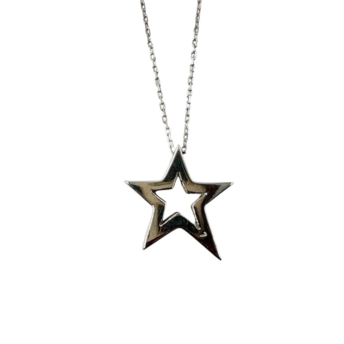 Collier Pendentif Étoile en or blanc et diamants - Castafiore