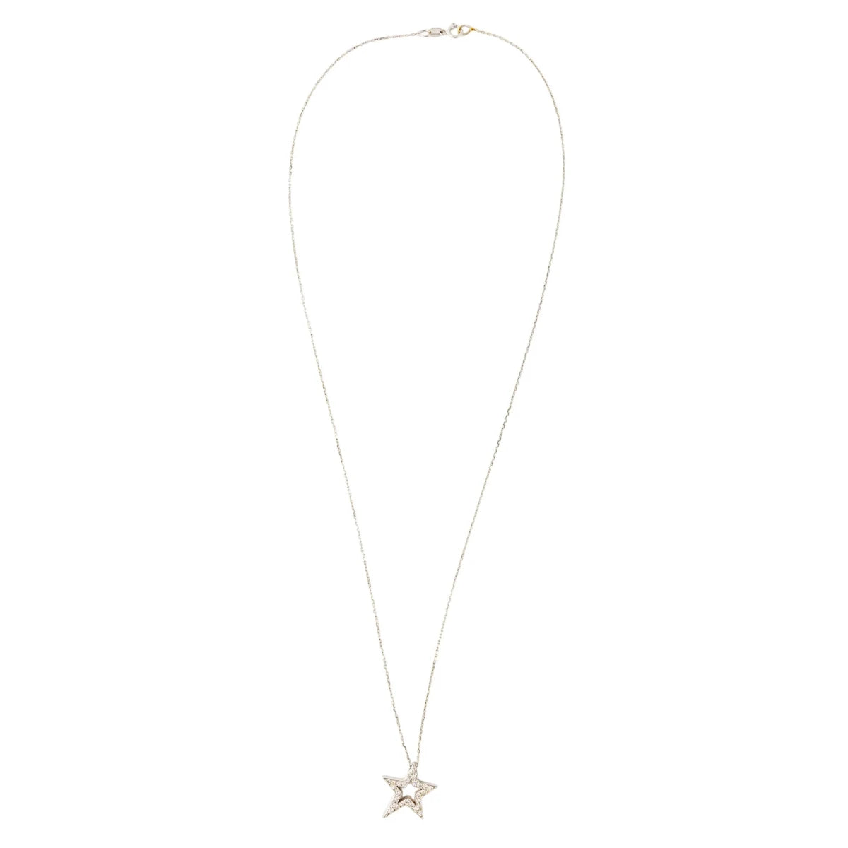 Collier Pendentif Étoile en or blanc et diamants - Castafiore