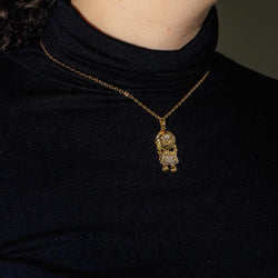 Collier Pendentif FRED en or jaune et diamants - Castafiore