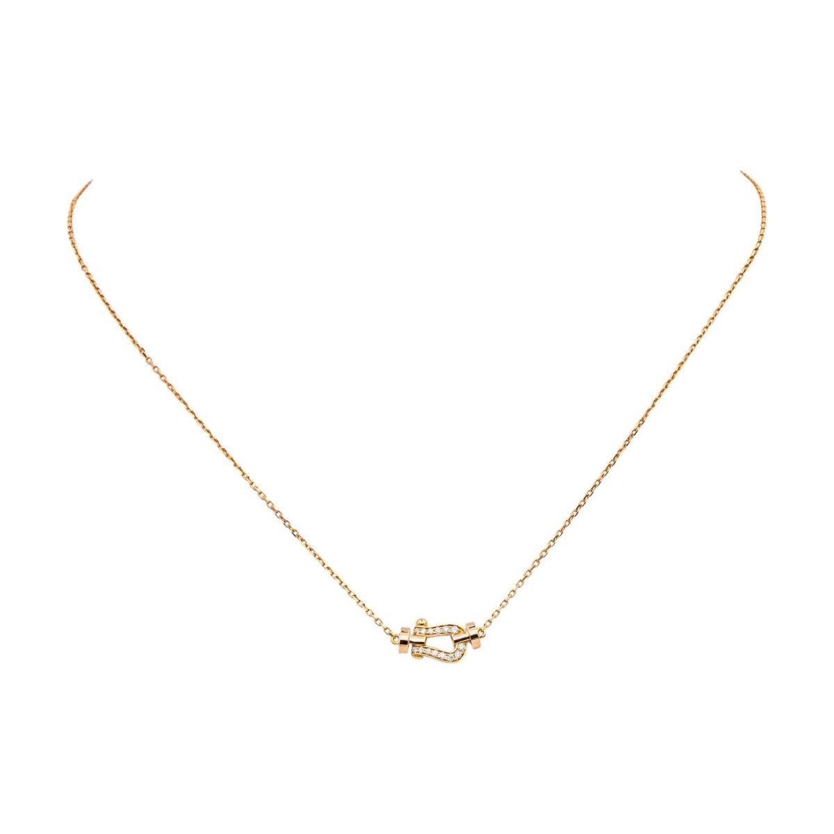 Collier Pendentif FRED "Force 10" en or rose et dualabts - Castafiore