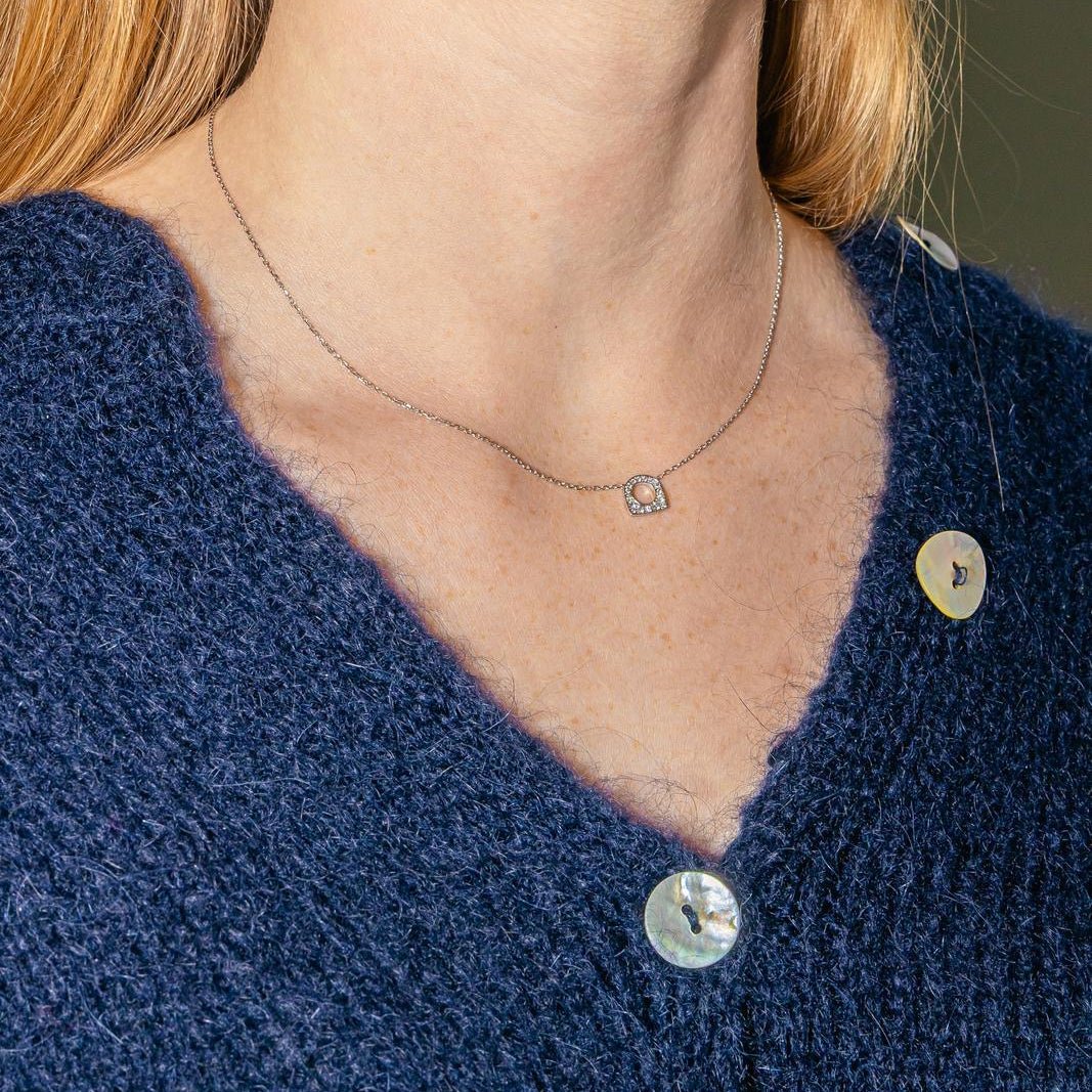 Collier Pendentif FRED "Success" en or blanc et diamants - Castafiore