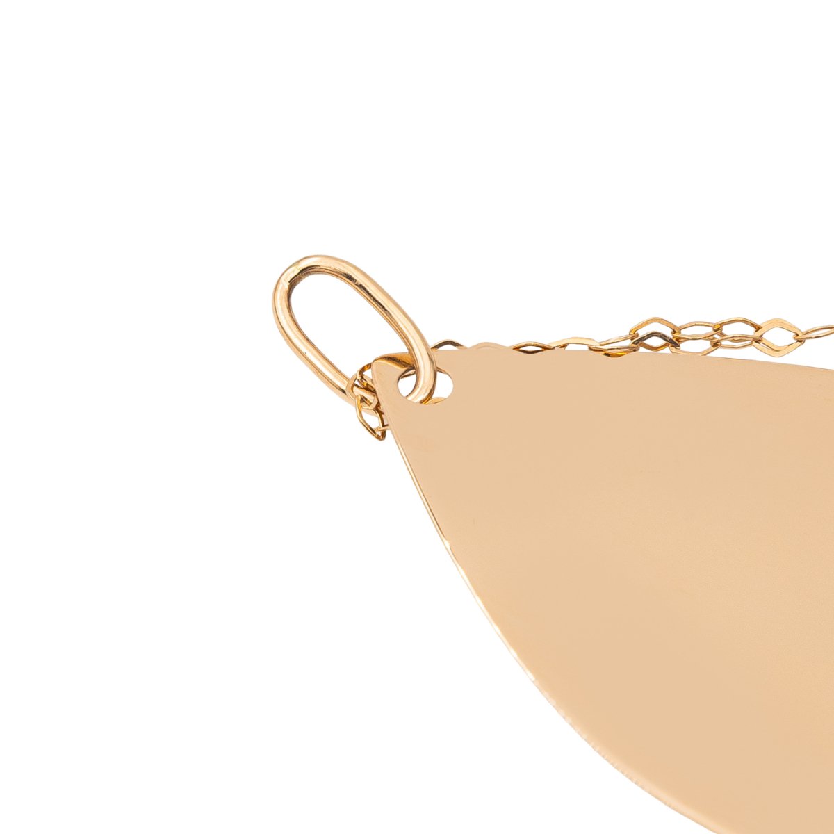 Collier Pendentif GINETTE NY "Jumbo bliss on chain" en or rose - Castafiore