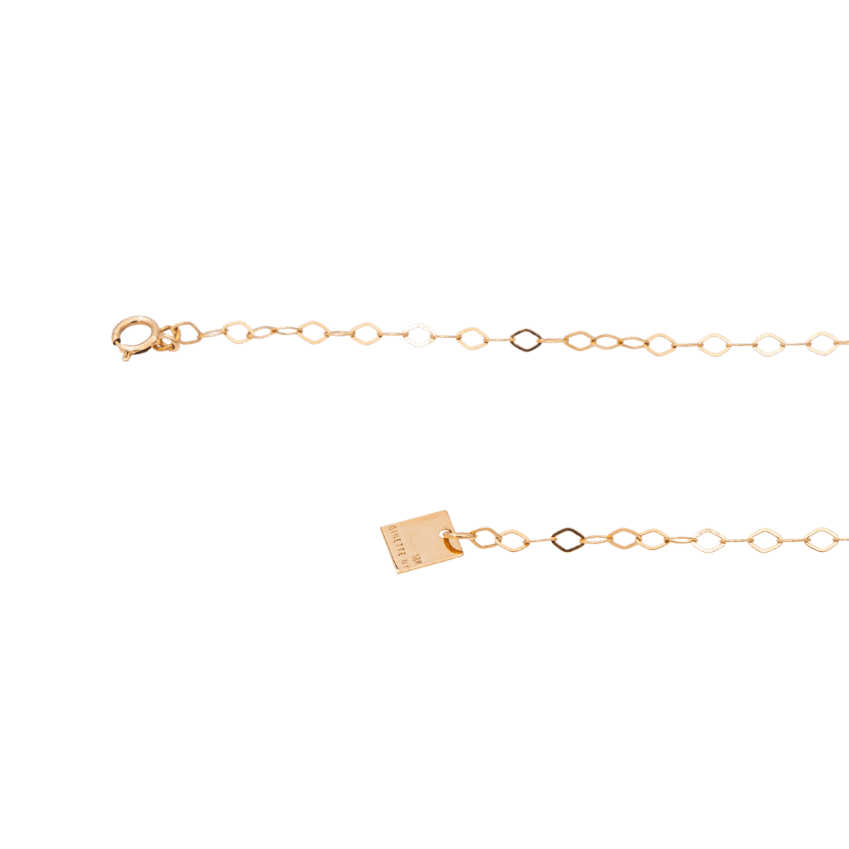 Collier Pendentif GINETTE NY "Jumbo donut on chain" en or rose - Castafiore