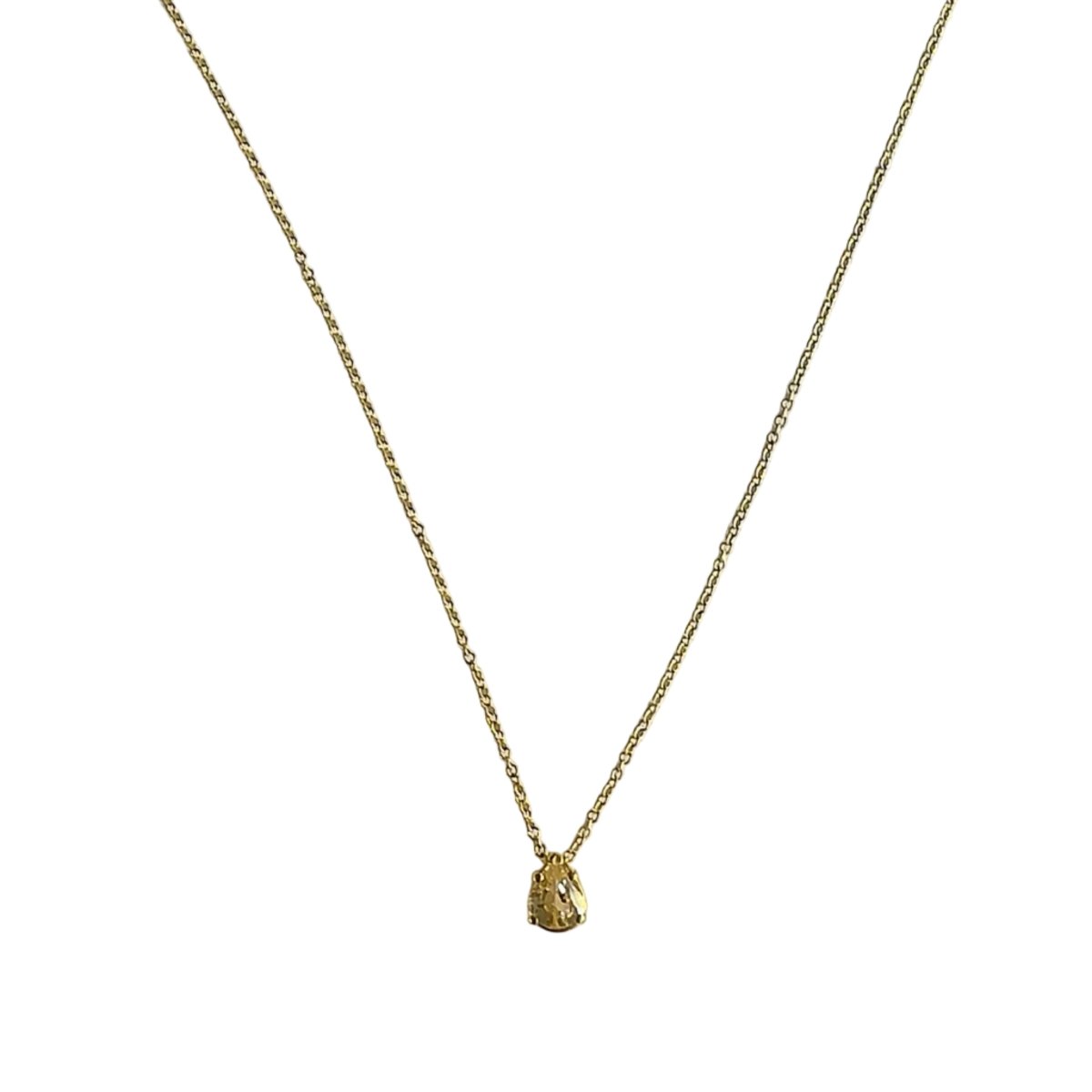 Collier Pendentif GUY BARUCH en or jaune et saphir