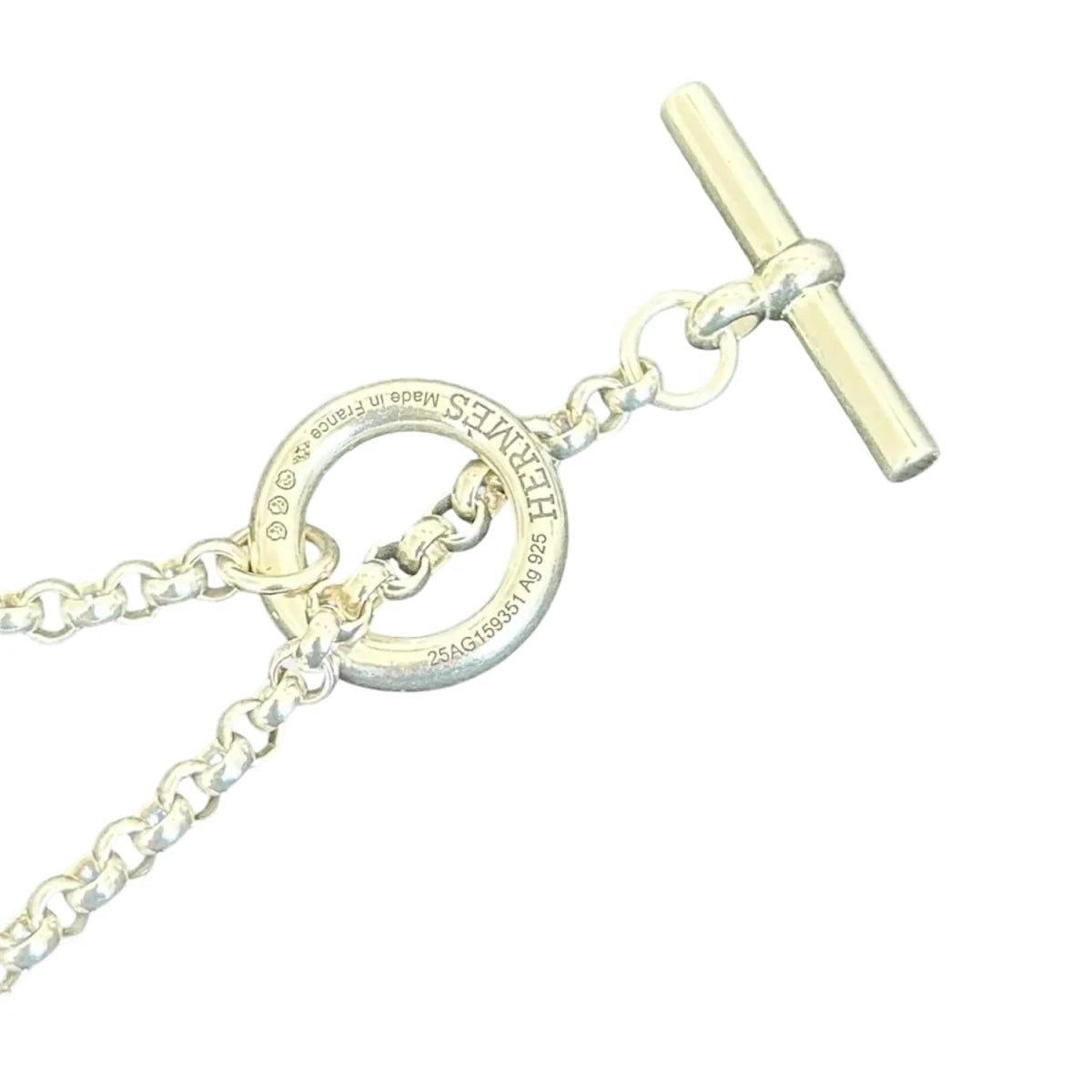 Collier Pendentif HERMÈS "Chaîne d'ancre enchaînée" GM en argent - Castafiore
