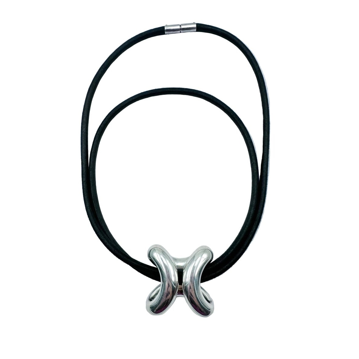 Collier Pendentif HERMÈS "Lima" en argent - Castafiore