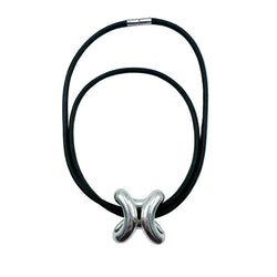 Collier Pendentif HERMÈS "Lima" en argent - Castafiore