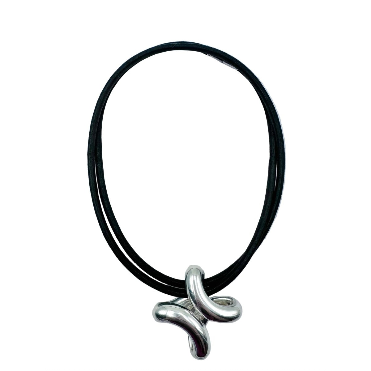Collier Pendentif HERMÈS "Lima" en argent - Castafiore