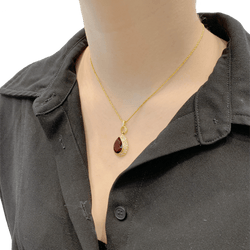 Collier Pendentif H.STERN en or jaune, citrine et diamants - Castafiore