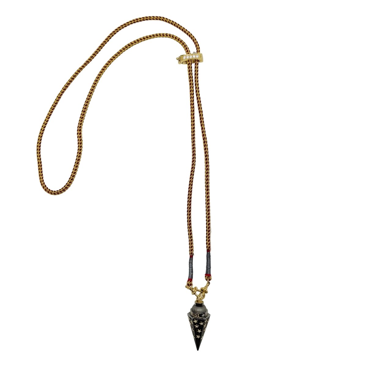 Collier Pendentif MARIE LICHTENBERG "In Stars We Trust" en or jaune et diamants - Castafiore