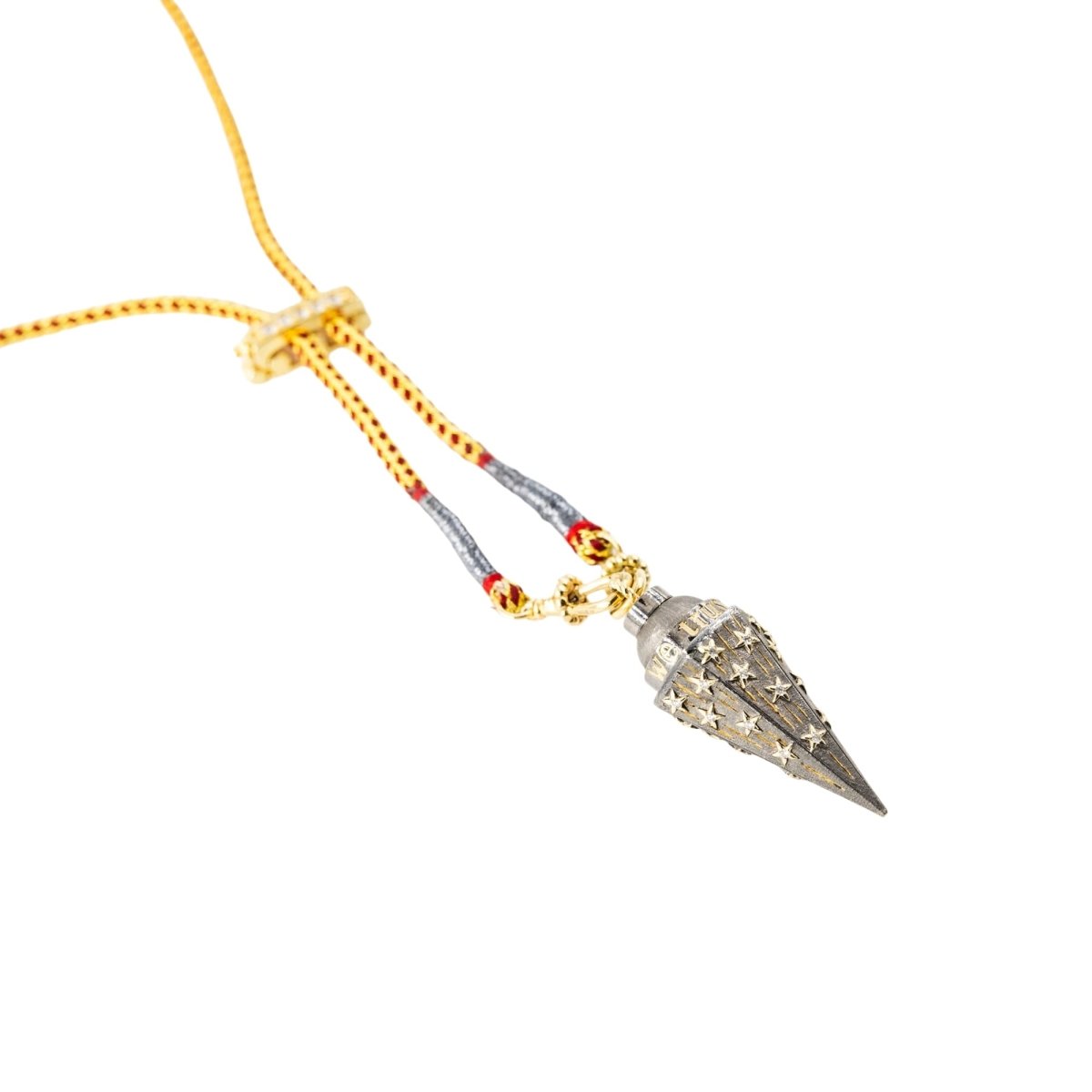 Collier Pendentif MARIE LICHTENBERG "In Stars We Trust" en or jaune et diamants - Castafiore